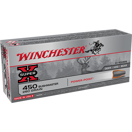 WIN SUPER-X 450BUSH 260GR POWER POINT 20/10 - Ammunition